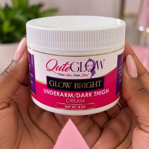 Glow Bright - Underarm & Dark Thigh Cream – Skin Brightening & Moisturizing Body Cream – 8 oz