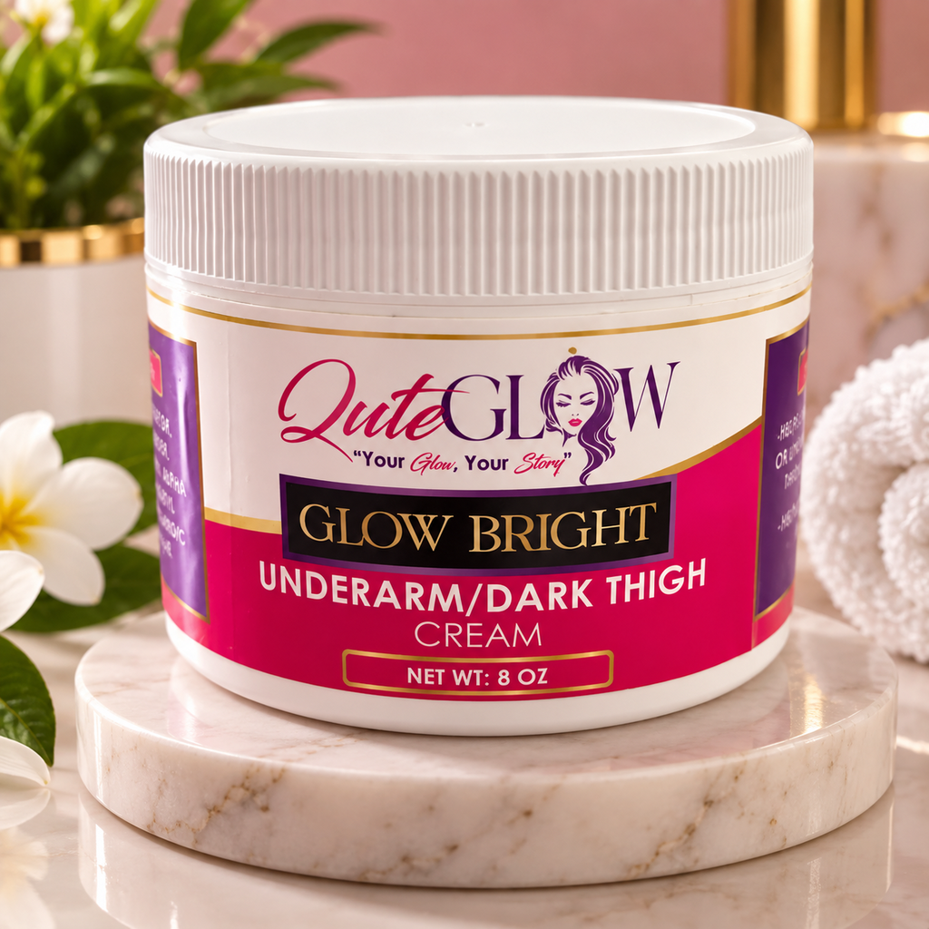 Glow Bright - Underarm & Dark Thigh Cream – Skin Brightening & Moisturizing Body Cream – 8 oz